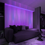 Dynamic LED water wave wall light creating ambient shadow effect