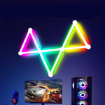 Modular smart graffiti splicing LED table lamp with colorful light panels