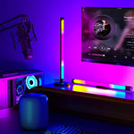 Music sync RGB light set glowing in dark gaming room