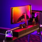 RGB atmosphere light creating colorful gaming room ambiance